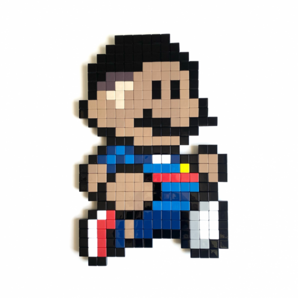 Mbappé, mosaïque, pièce unique