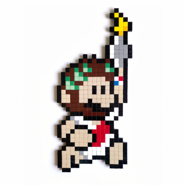 Porteur de Flamme, mosaïque, pièce unique