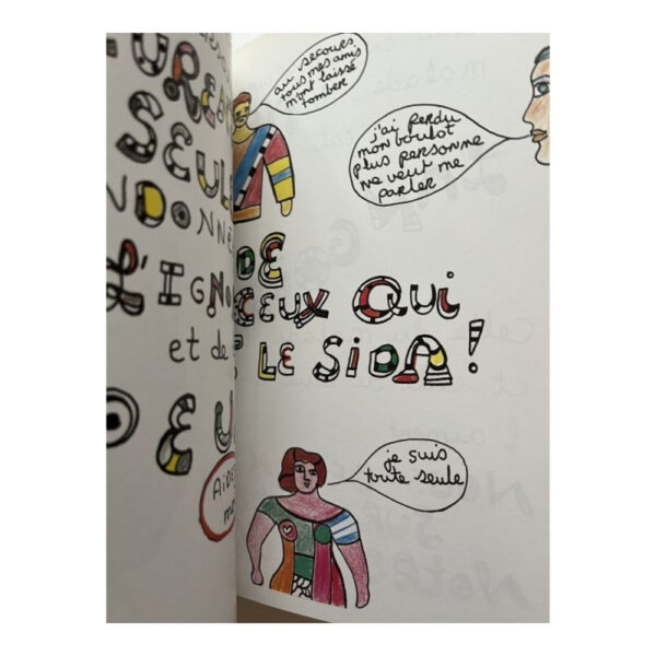 Livre Dédicacé Niki de Saint Phalle – Le Sida c’est facile à éviter – Flammarion 1987 – Image 2