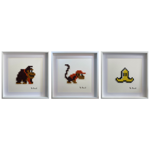 the mosaist donkey didi banana mosaique triptyque piece unique 15858 67336c4842660.png