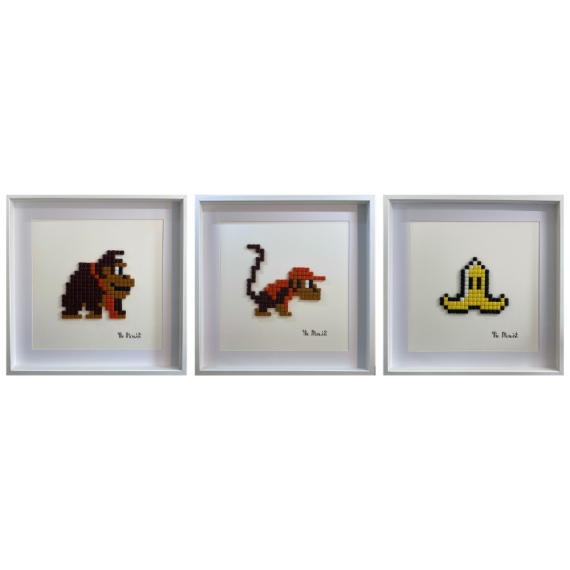 the mosaist donkey didi banana mosaique triptyque piece unique 15858 67336c4842660.png