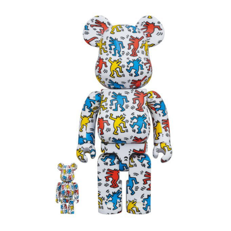 bearbrick keith haring 400%, dancing dog